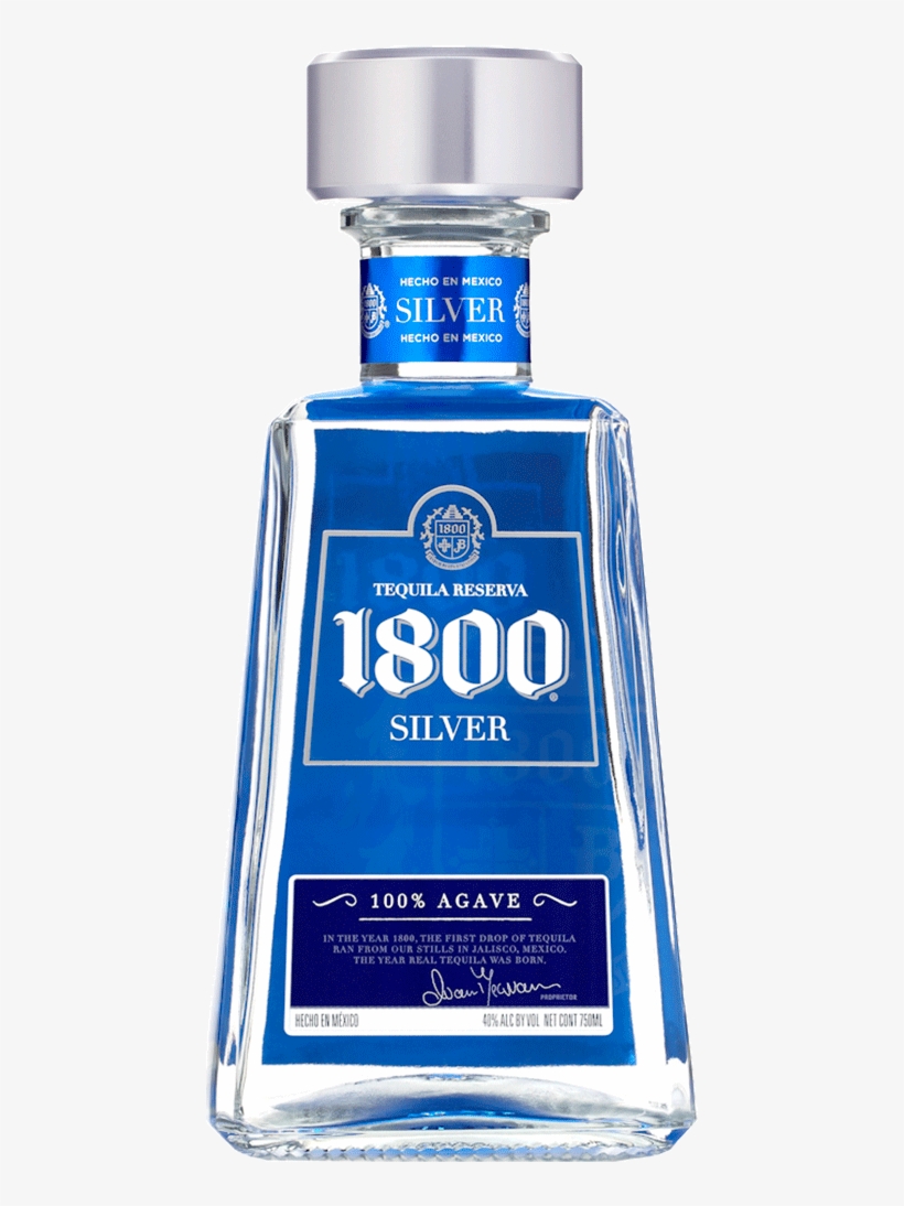 1800 Silver Tequila - 1800 Tequila, transparent png