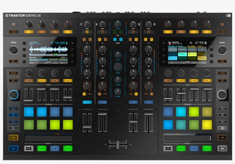 Native Instruments Traktor Kontrol S8 Dj Controller - Traktor S8, transparent png