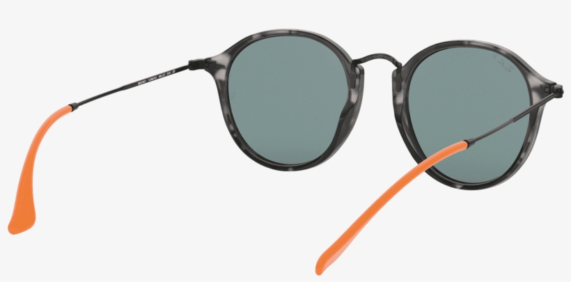 Metal Bridge Round Sunglasses In Grey Havana Polarised - Sunglasses, transparent png