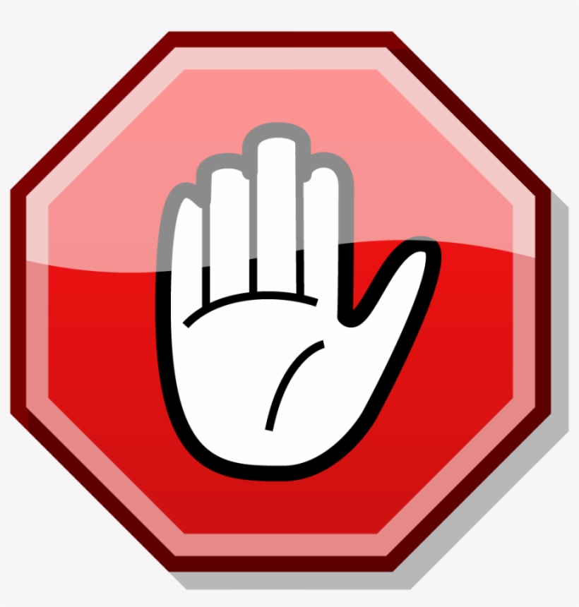 900px Stop Sign - Stop Hand, transparent png