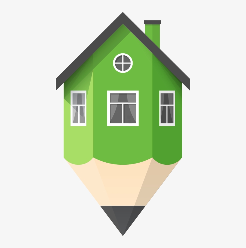 A House In The Shape Of A Pencil - School, transparent png