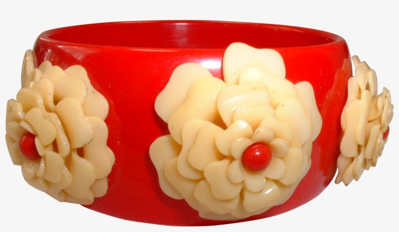 Vintage Amazing Candy Cane Red Celluloid Bangle Bracelet - Bracelet, transparent png