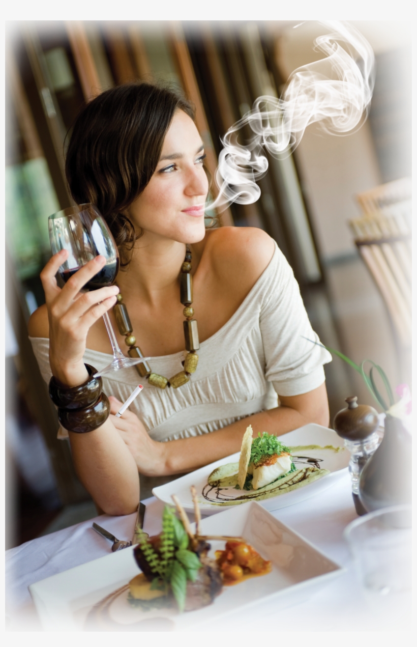 Se Não Fuma, Não Fume Se Fuma Vapore Www - Woman At Restaurant, transparent png