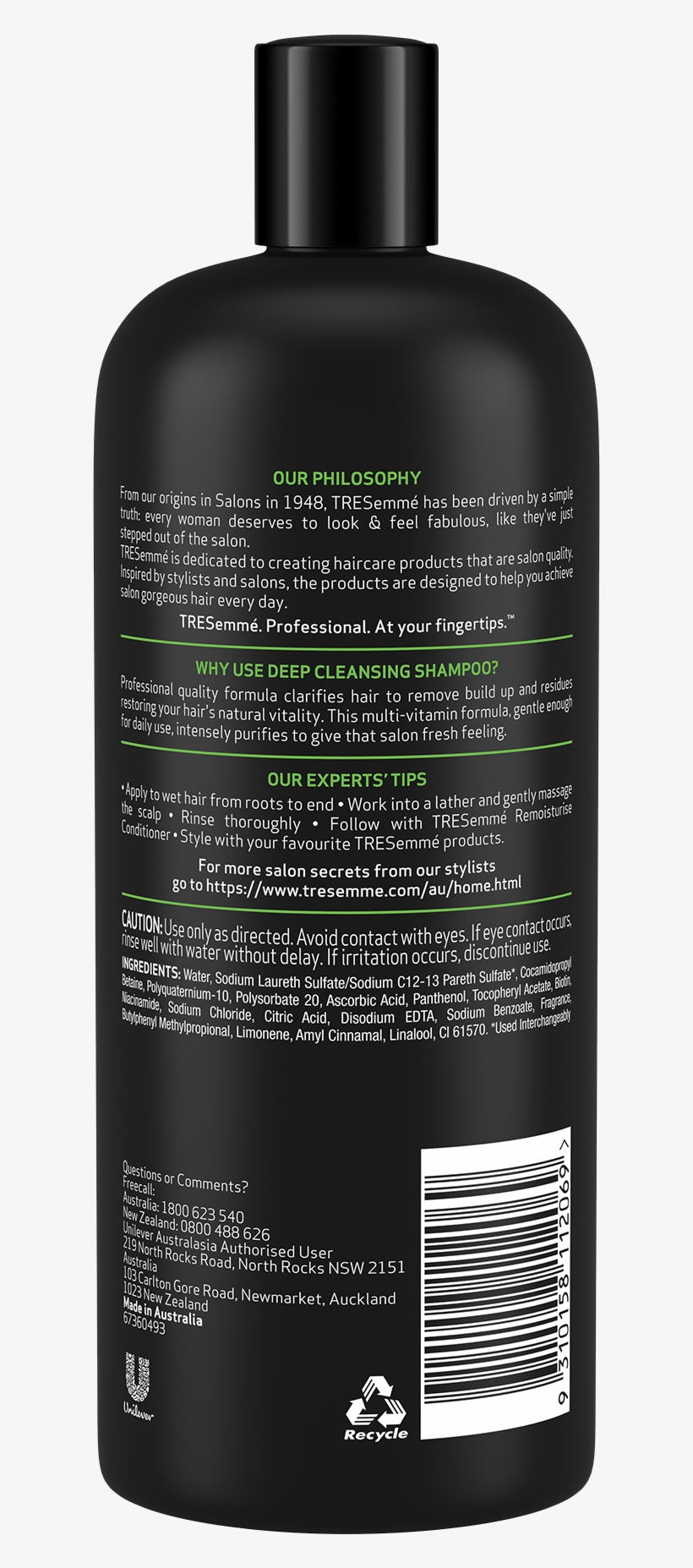 Tresemmé Moisture Rich Shampoo, transparent png