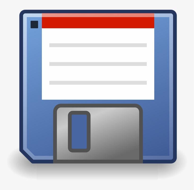 Save Cyan Blue Square Button Stock Photo - Clip Art Floppy Disk, transparent png