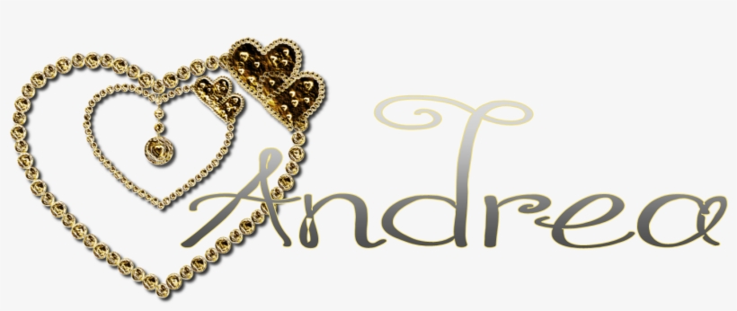 Andrea Gold Black Heart - Metal, transparent png