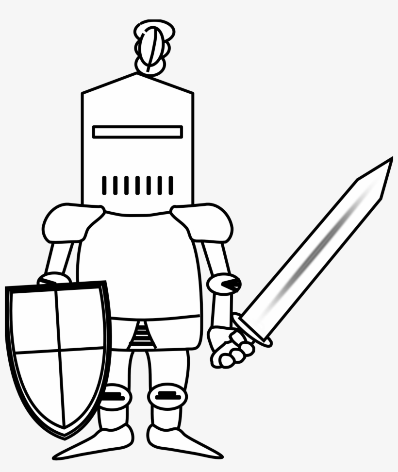 Clipart Knight - Knight Clipart Black And White, transparent png