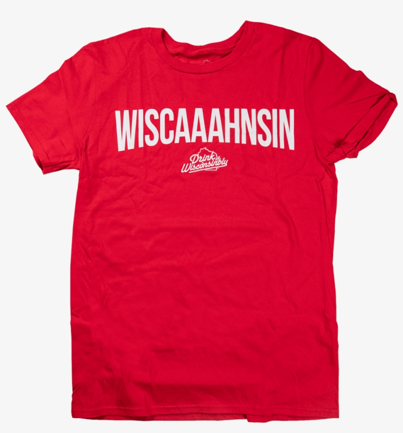 Drink Wisconsinbly Wiscaaahnsin Red T-shirt - Scranton Shirt The Office, transparent png