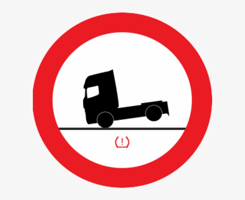 Watch The Braking Action Of Semi-trailers And Trucks - Motorkerékpárral Behajtani Tilos Tábla, transparent png