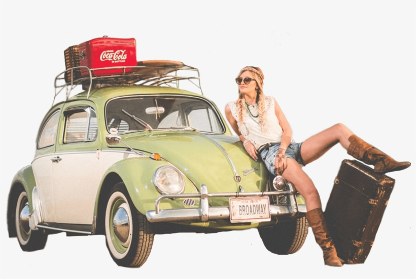 Beetle Girl Retro - Volkswagen Retro, transparent png