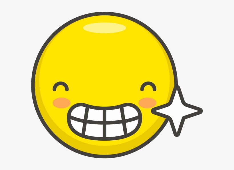 Beaming Face With Smiling Eyes Emoji - Icon, transparent png