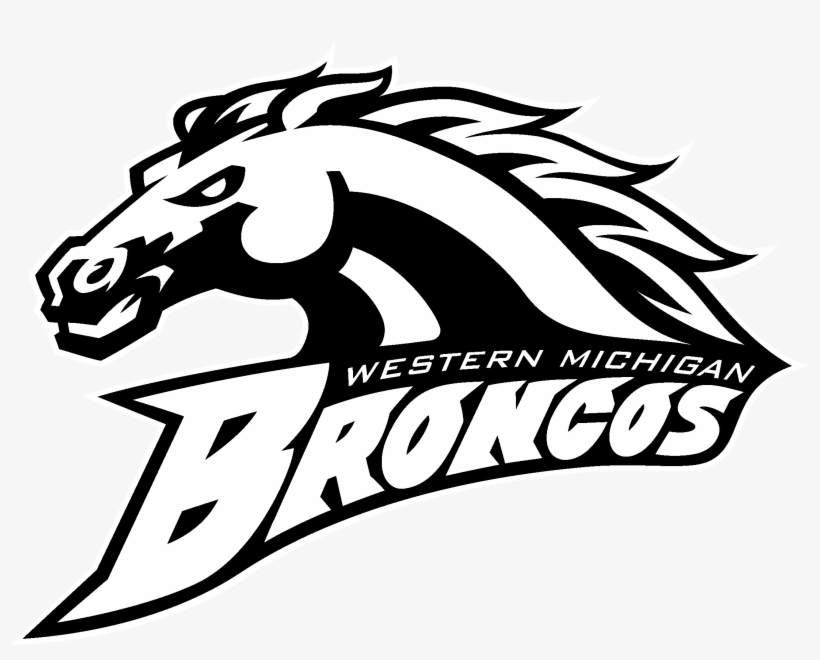 Broncos Vector Black And White - Wmu Bronco, transparent png