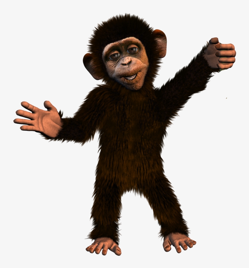 Monkey - Cartoon Chimp, transparent png
