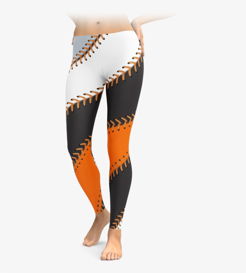 San Francisco Baseball Stitch Leggings - Native Pride - It's All Indian Land, transparent png