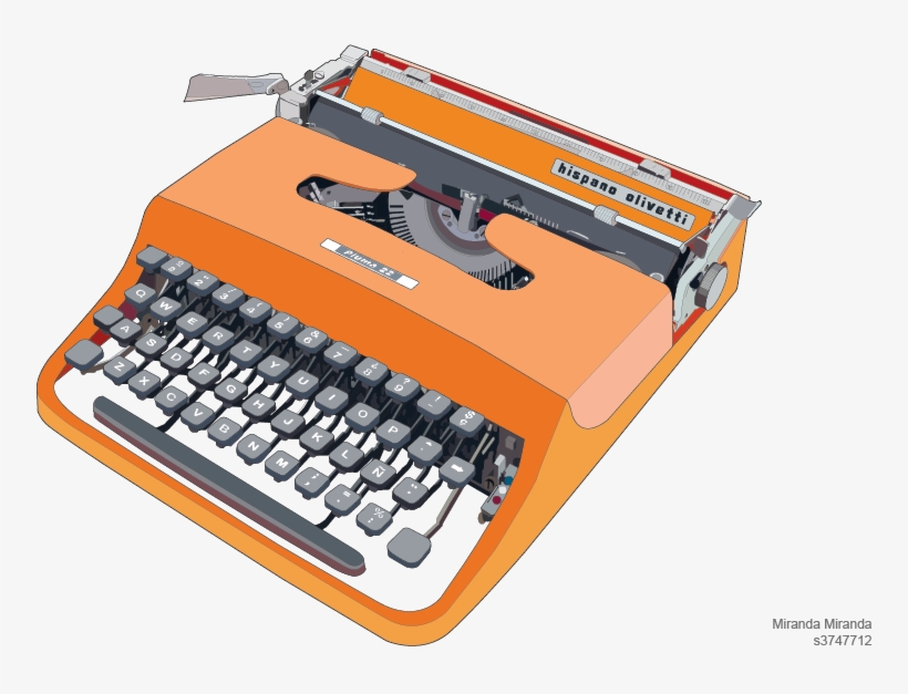 Miranda Miranda - Retro Typewriter - Photograph, transparent png