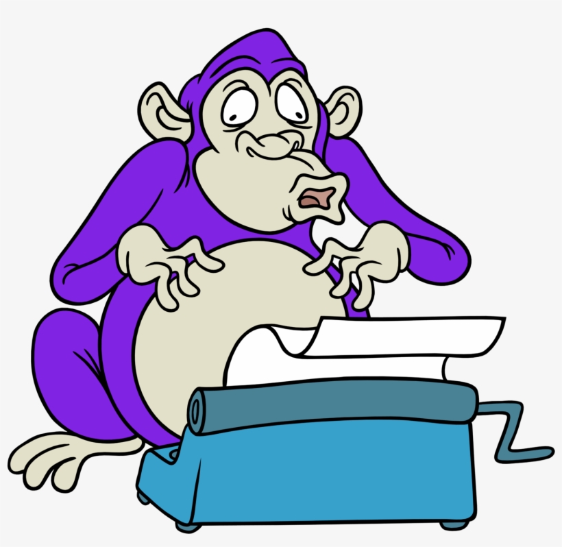Typewriter Monkey 1566x1440 PNG Download PNGkit