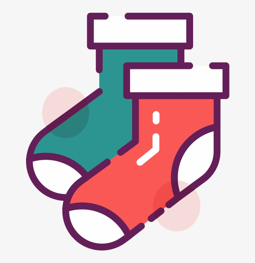 Png Svg - Festive Christmas Stockings, transparent png
