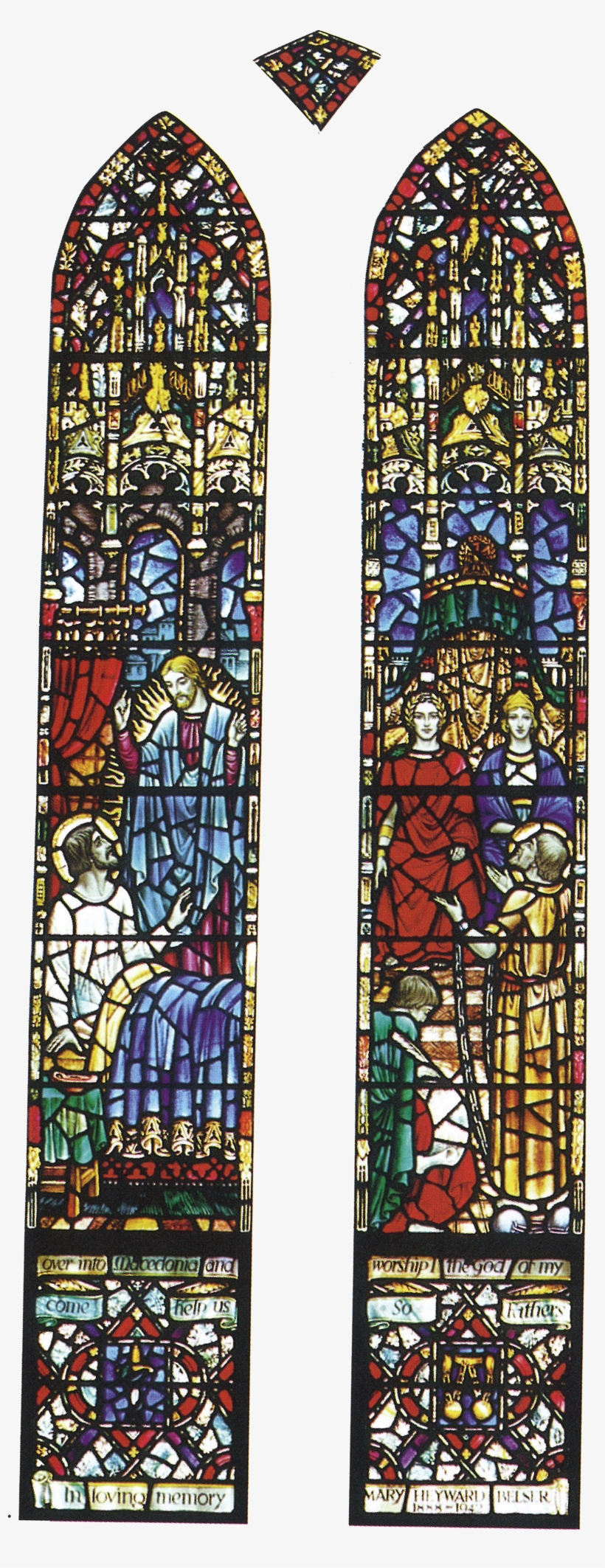 The Left Lancet Portrays St - Stained Glass, transparent png