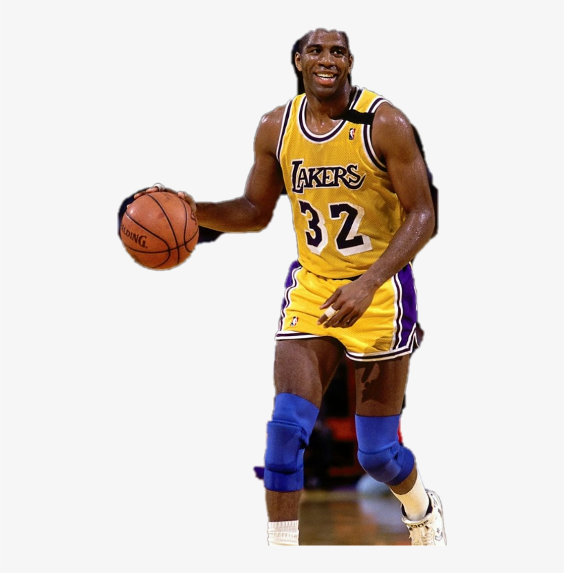 Adidas Magic Johnson Los Angeles Lakers Autographed, transparent png