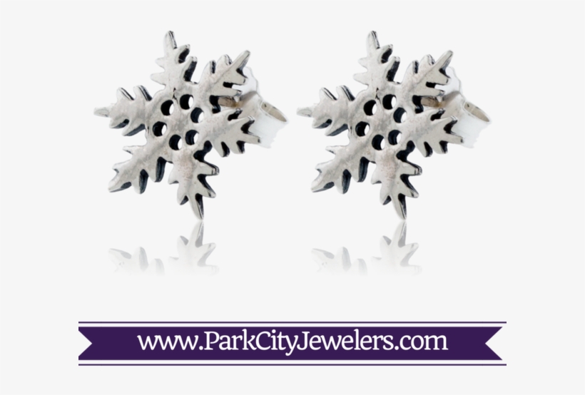 Snowflake Leverback Dangle Earrings, transparent png