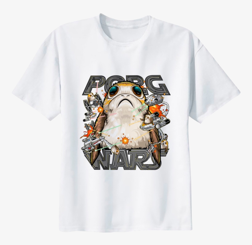 Porg "porg Wars" Star Wars T-shirt - Rainbow Pegasus Unicorn New T Shirt, S M L Xl 2x 3x, transparent png