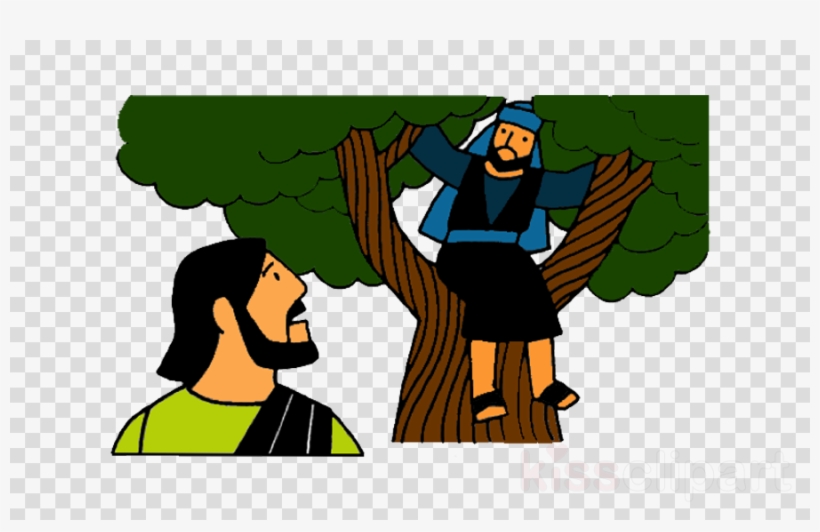 Zacchaeus Meets Jesus Clipart Bible Clip Art - Bible, transparent png