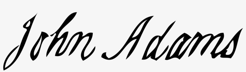 John Adams Signature In White, transparent png