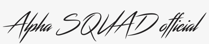 Alpha Squad Official - Calligraphy, transparent png