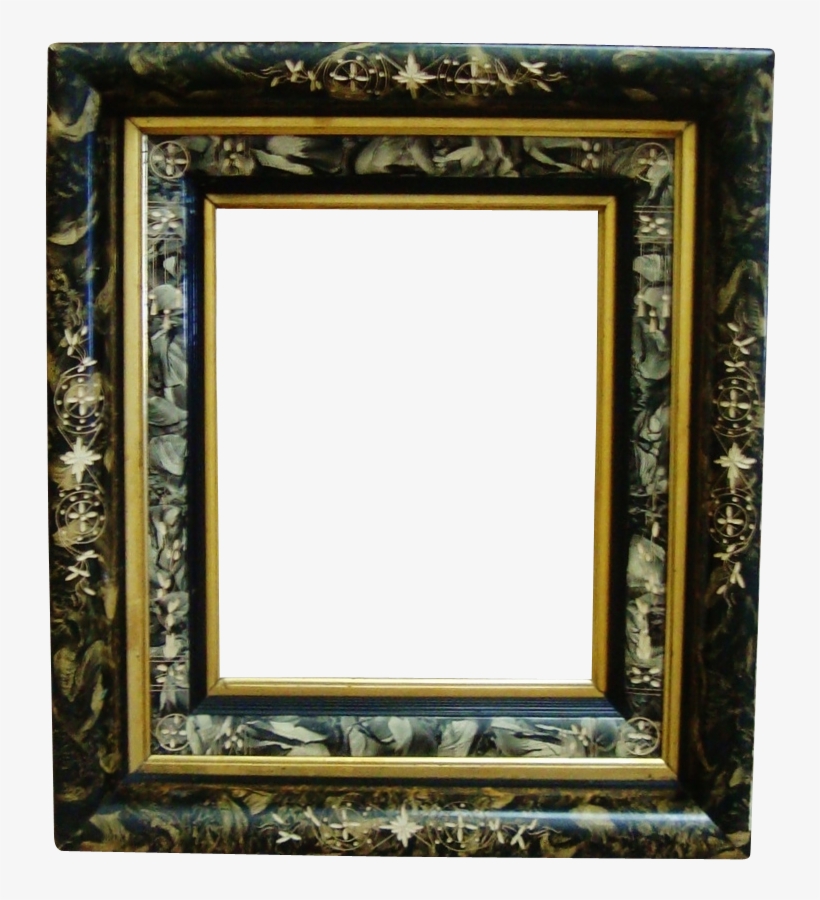 Exceptional 19c Aesthetic Eastlake Carved Ebonized - Picture Frame, transparent png