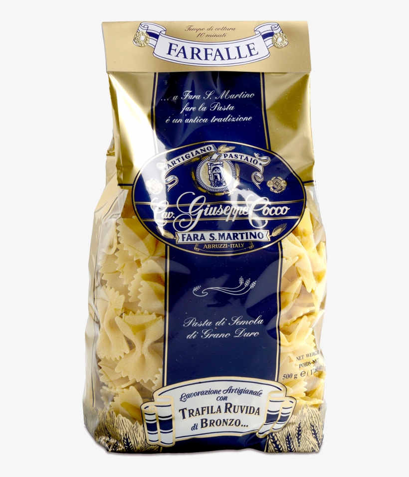 Pasta Giuseppe Cocco Farfalla 500 G - Giuseppe Cocco Pennette Rigate 500g, transparent png