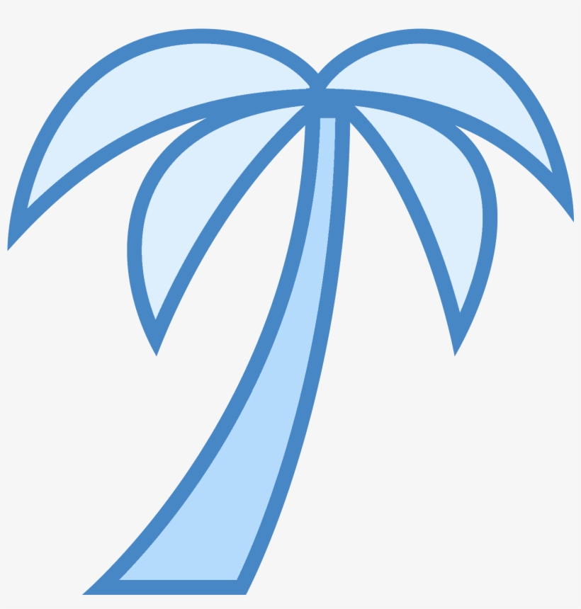 Palm Tree Icon - Blue Palm Tree Icon, transparent png