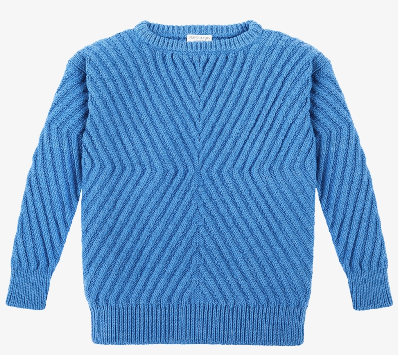 Caitlin Chevron Rib Pullover In Sky Blue - Sweater, transparent png
