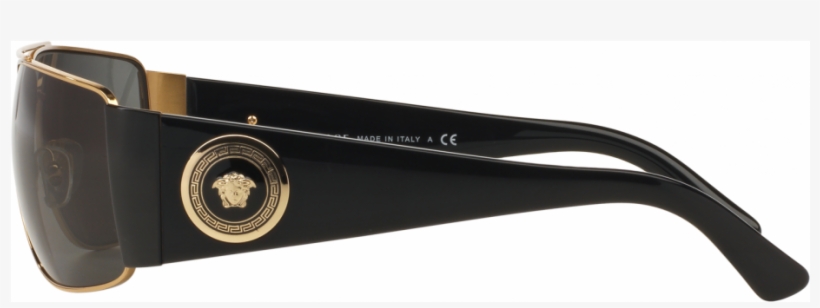 Zoom - Versace Ve2163 100287 Gold Men Sunglasses, transparent png