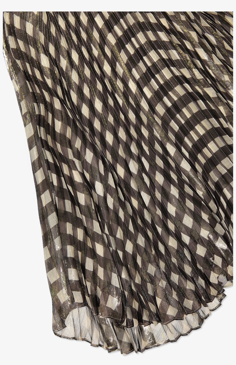 Katz Sunburst Pleated Maxi Skirt Check Plaid Soft White, transparent png