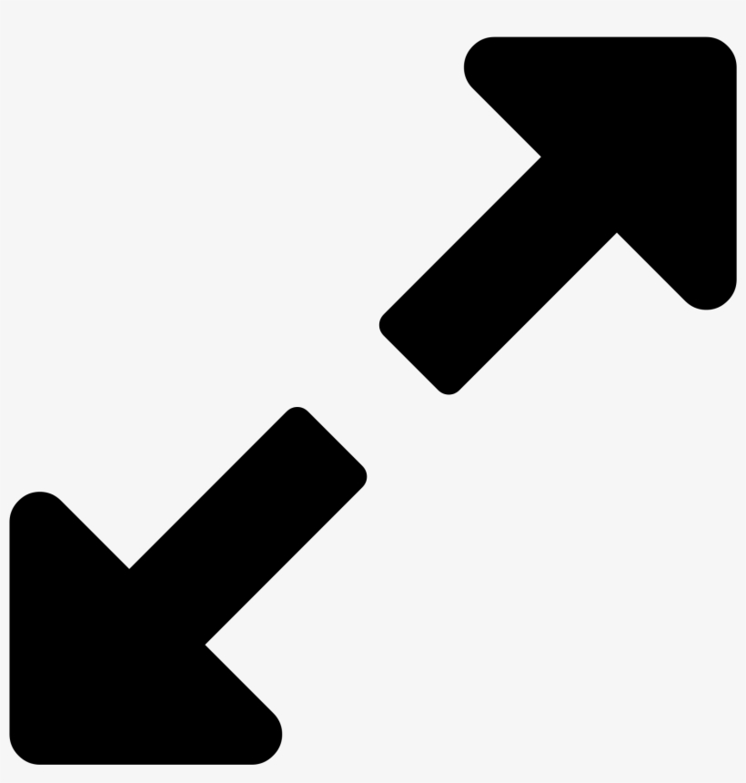 Interface Resizing Button Outlined Symbol Of Two Squares - Enlarge Icon, transparent png