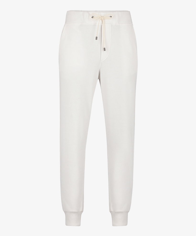 White Cotton Jogging Trousers - Chino Cloth, transparent png