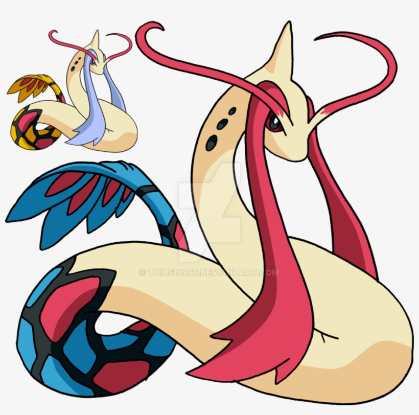 Milotic Png - Milotic And Shiny Milotic, transparent png