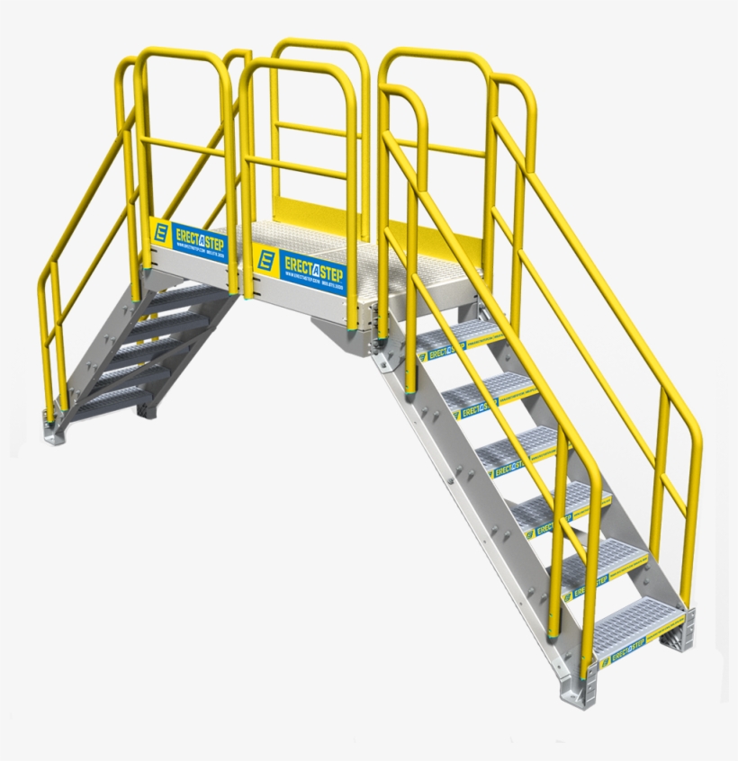 Industrial 6-step Crossover Stairs - Industrial Stairs, transparent png