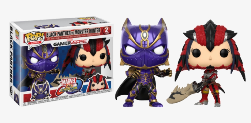 Marvel Vs Capcom - Funko Pop Black Panther Vs Monster Hunter, transparent png