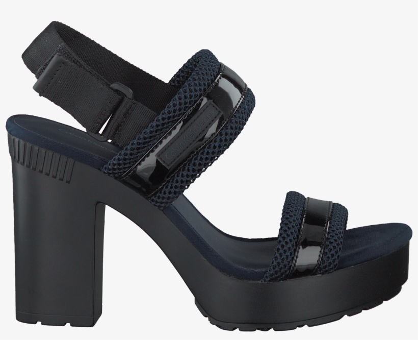 Next - Schwarze Calvin Klein Sandaletten Lalita Patent/mesh, transparent png