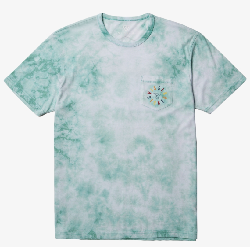 Shaka Stoked Tie Dye Tee - Tee Vissla Free Range Tie Dye Mens Jade Heather, transparent png