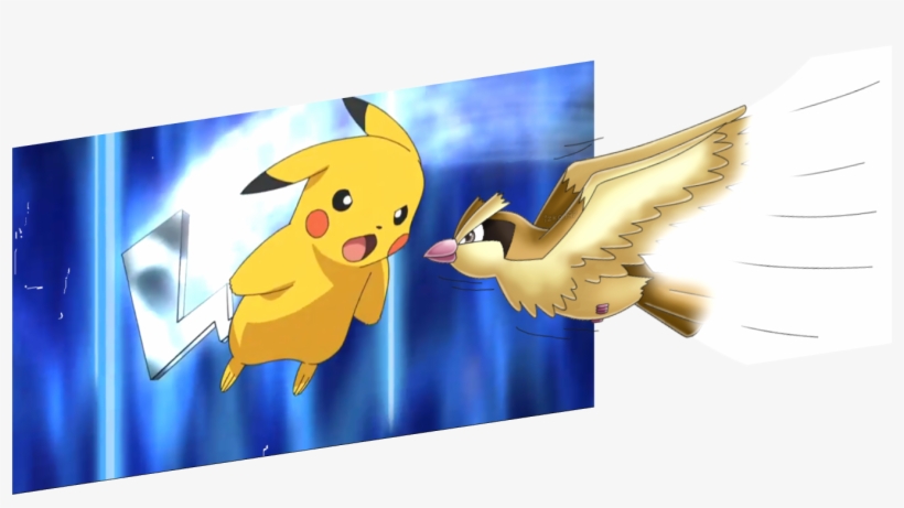 Pikachu Vs Pidgey - Pikachu, transparent png
