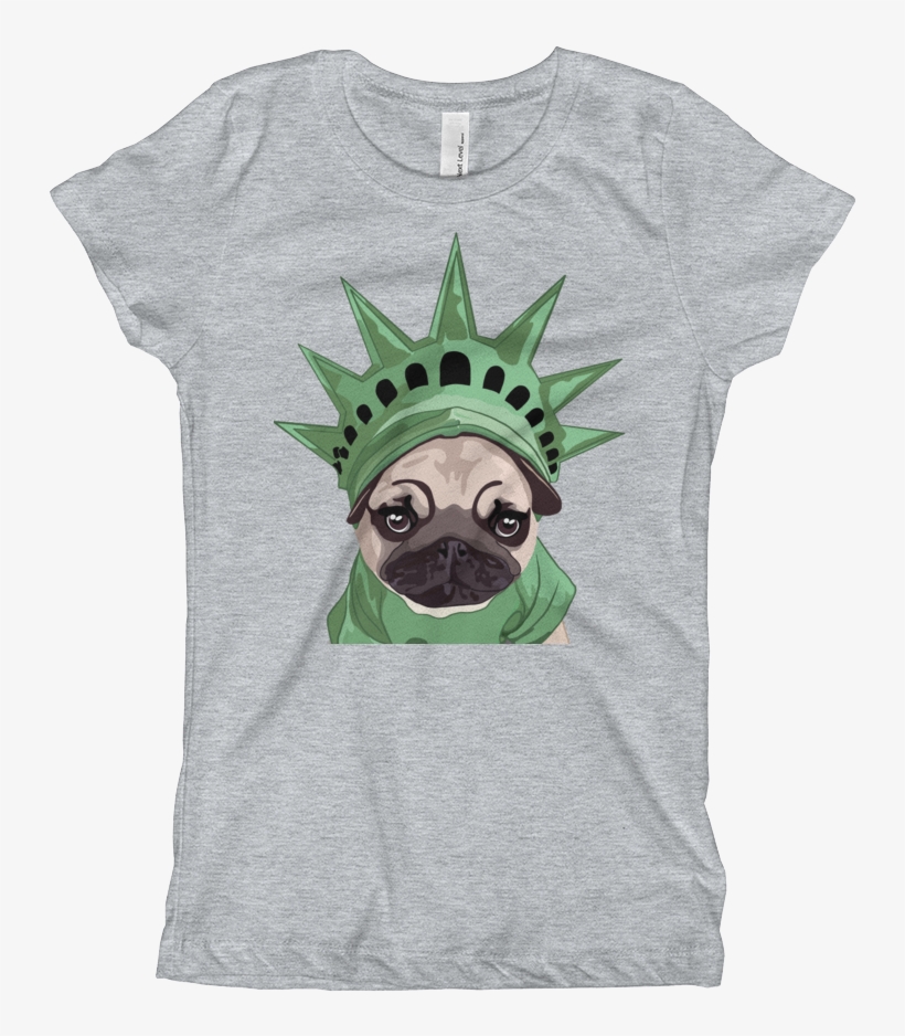 Girls Pug Face T-shirt - Youth Girl's Dachshund T-shirt, Dachshund Dog Tee,, transparent png