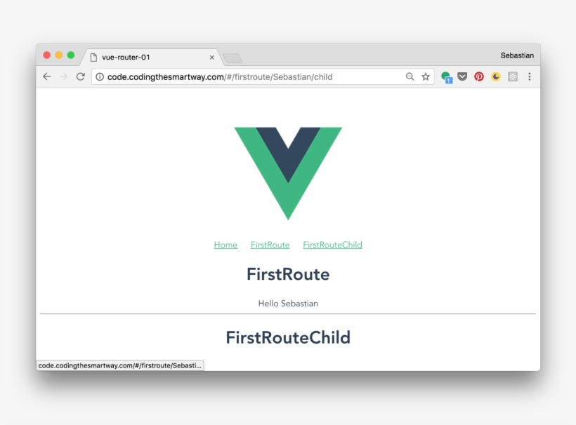 A Click On Link Firstroutechild Changes The View To - Vue Js, transparent png