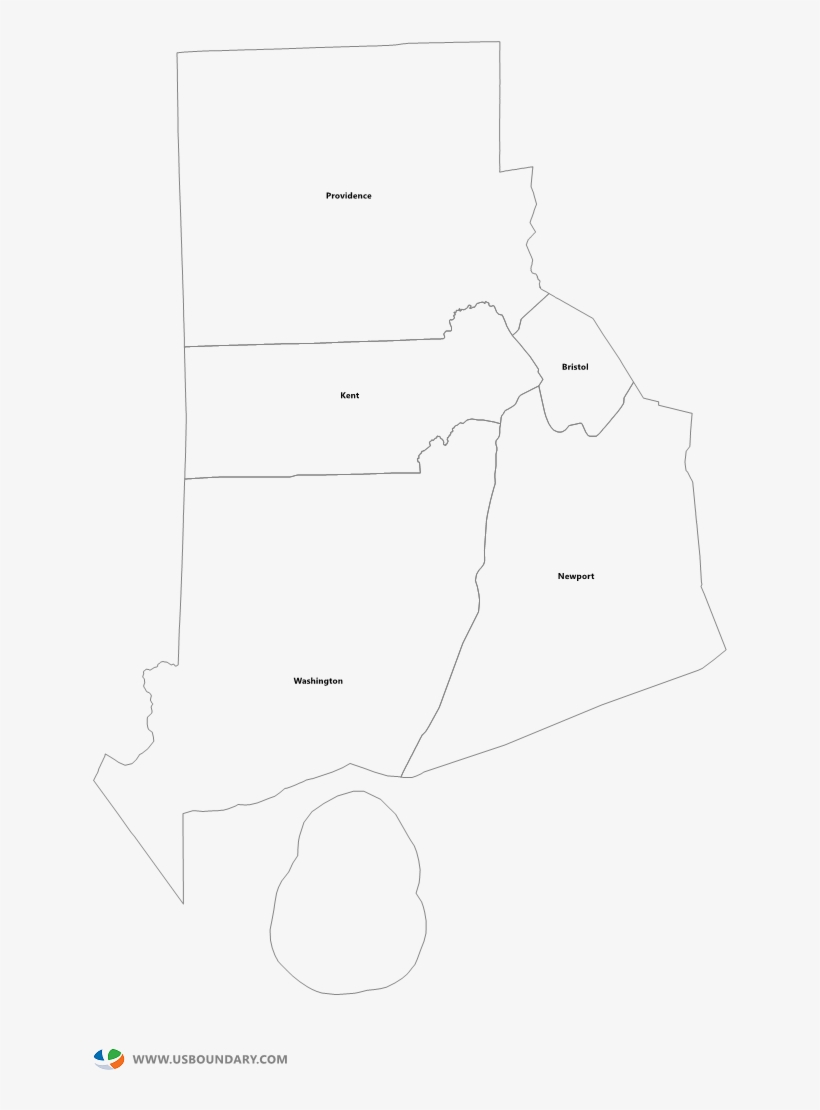 Rhode Island Counties Outline Map - Sketch, transparent png