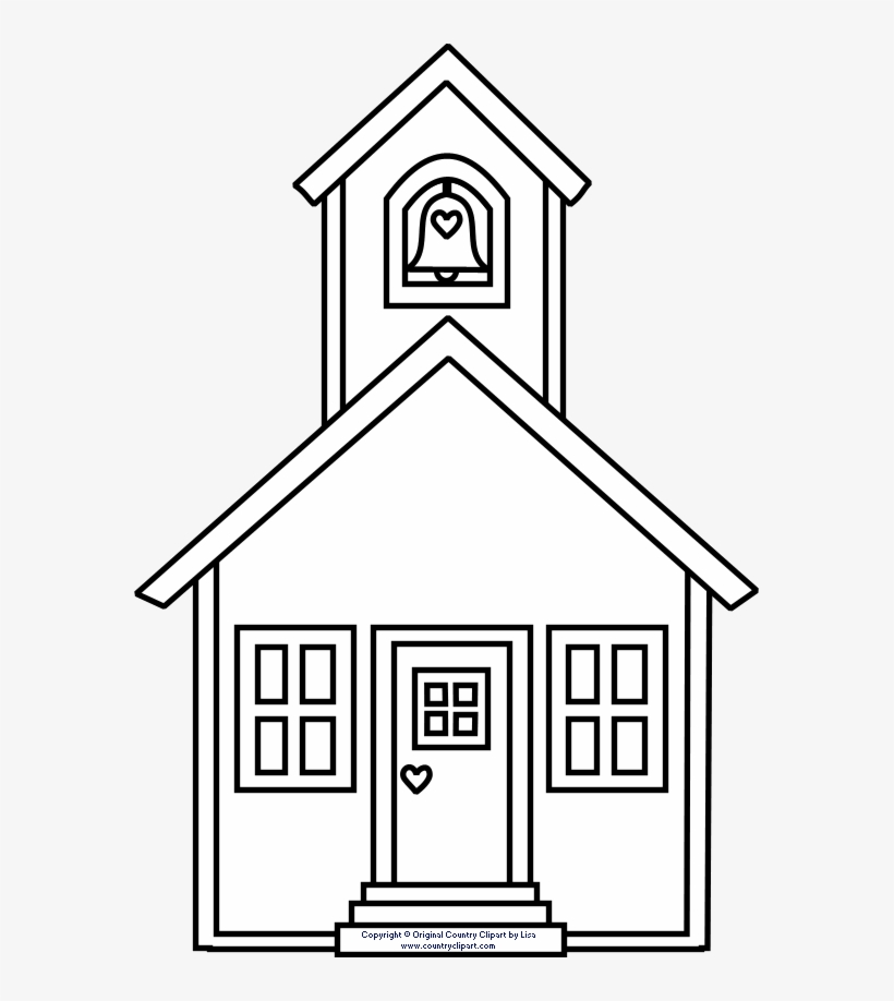 White House Clipart Color - School House Print Out, transparent png