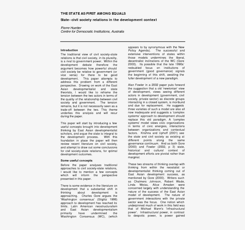 The State As First Among Equals - Review, transparent png