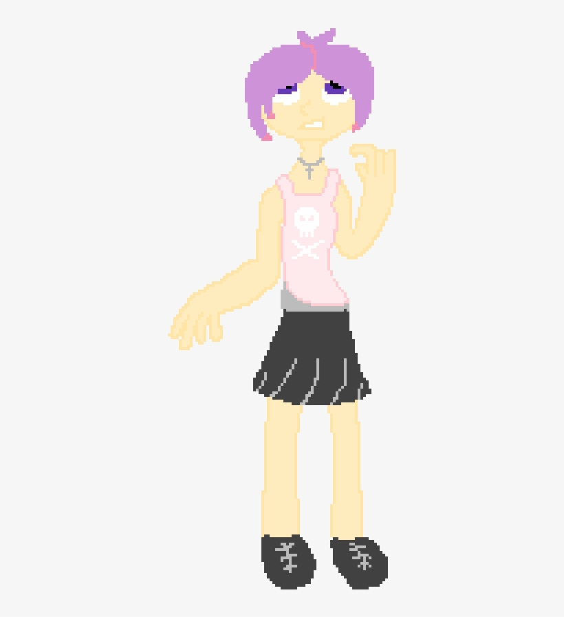 Pastel Goth Girl - Cartoon, transparent png