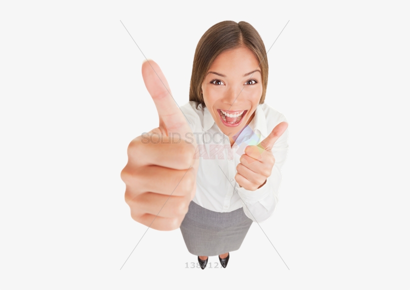 Stock Photo Of Happy Asian Brunette Businesswoman Flashing - Sign, transparent png