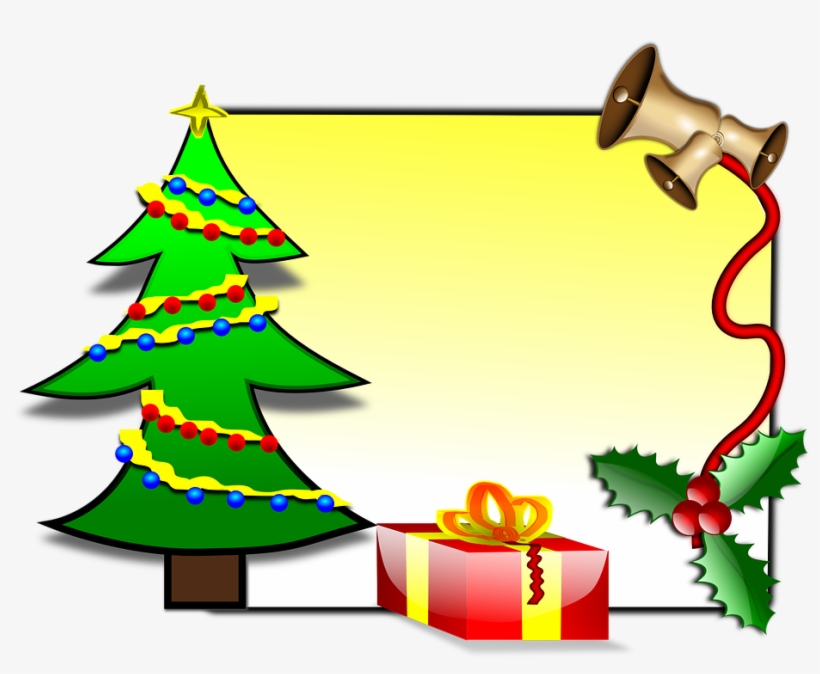 Xmas Banners Clipart - Small Christmas Card Template, transparent png